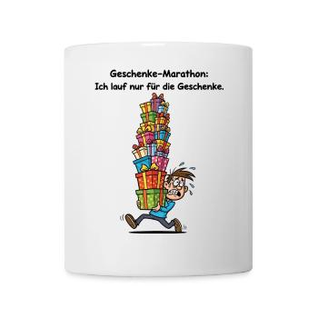Geschenke-Marathon - Tasse - Weiß - Vorne