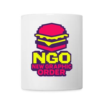 8bit NGO Burger - Tasse - Weiß - Vorne
