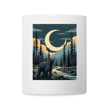 Bear in the Night - Tasse - Weiß - Vorne