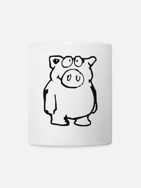 Schwein - Tasse - Weiß