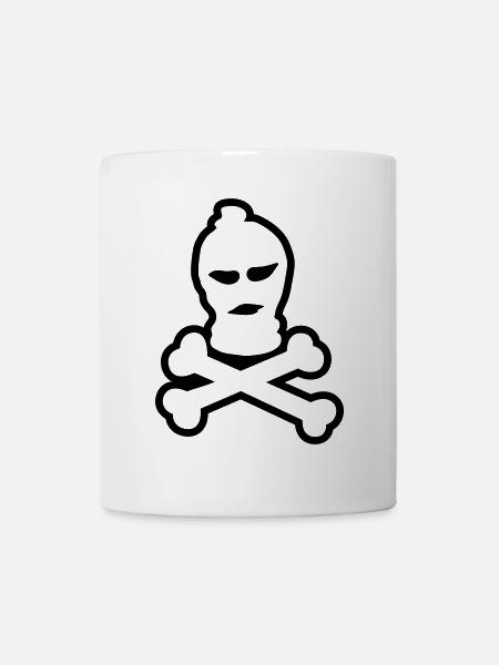 skimaske totenkopf - Tasse - Weiß