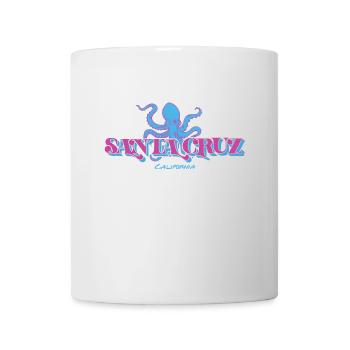 Santa Cruz Californie vintage rétro surfing ville - Mug blanc - blanc - Devant