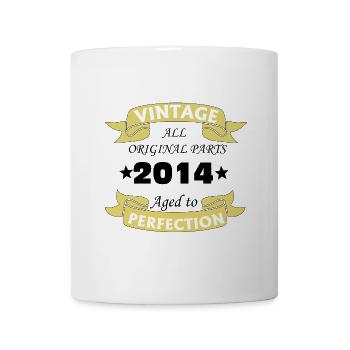 Jahrgang 2014 10 Jahre perfekt gereift - Tasse - Weiß - Vorne