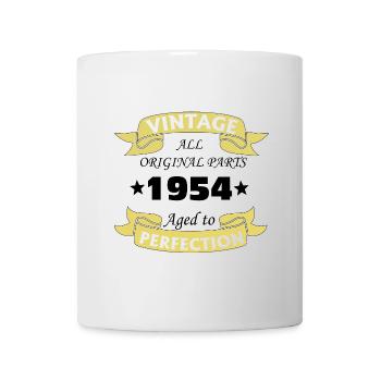Vintage 1954 70 ans aged to perfection - Mug blanc - blanc - Devant