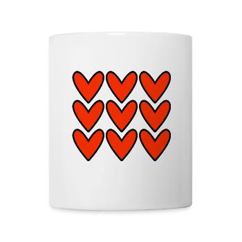HEART. HEARTS. VALENTINE'S DAY. LOVE. LOVE. COUPLE. - Mug - white - Front