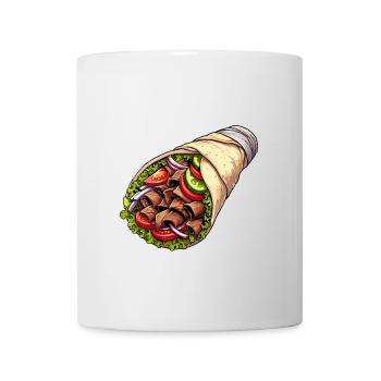 Döner Kebab Dürüm Yufka Sandwich Cuisine de rue allemande - Mug blanc - blanc - Devant