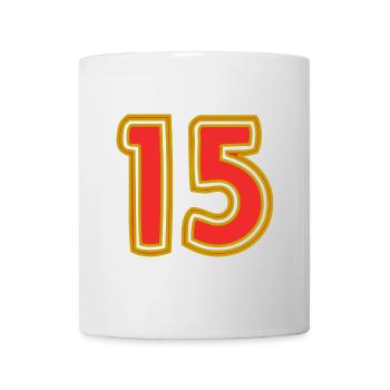 15. 15 ANS. 15e ANNIVERSAIRE. ANNIVERSAIRE 15 ANS. - Mug blanc - blanc - Devant