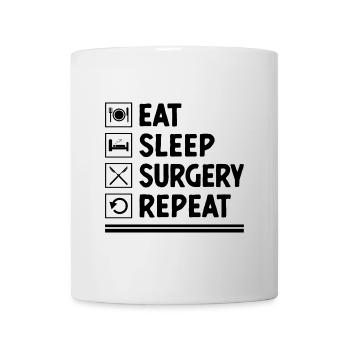 Manger Chirurgie du sommeil Chirurgien répétitif Chirurgie chirurgicale - Mug blanc - blanc - Devant