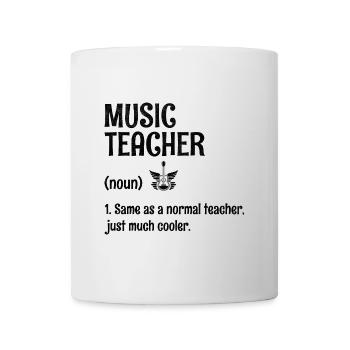 Professeur de musique identique à un professeur normal, juste beaucoup C - Mug blanc - blanc - Devant