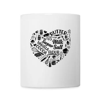 Herz Backen Gebäckbäck Bäcker Brot Backen Kuchen Bäcker - Tasse - Weiß - Vorne