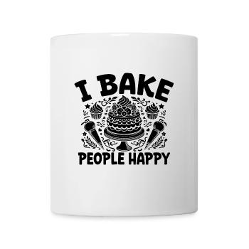 Je cuis les gens Heureux Boulanger Gâteau Pâtisserie Pâtissier Boulanger - Mug blanc - blanc - Devant