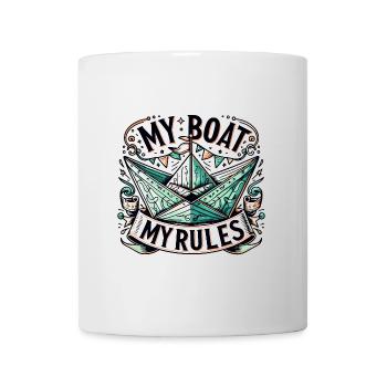 Mein Boot meine Regeln Design für Bootsfahrer - Tasse - Weiß - Vorne