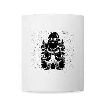 Skifahren Weihnachtsmann Skifahrer Ski Wintersport Ski - Tasse - Weiß - Vorne