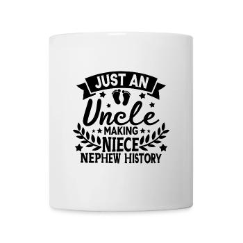 Just An Onkel Making Niete Neffe Geschichte Familie U - Tasse - Weiß - Vorne