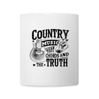 Country Music Just Three Chords And The Truth Song - Mug - white - Front