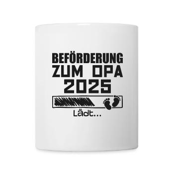 Beförderung zum Opa 2025 - Tasse - Weiß - Vorne
