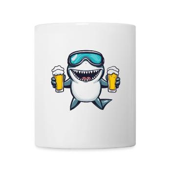 Shark Après-Ski Bière Bande Dessinée - Mug blanc - blanc - Devant