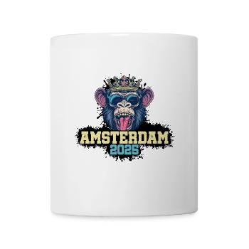 Amsterdam 2025 Affe - Tasse - Weiß - Vorne