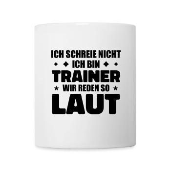 Je ne crie pas, je suis entraîneur Fun Sports - Mug blanc - blanc - Devant