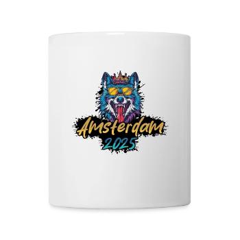 Amsterdam 2025 Party Wolf - Tasse - Weiß - Vorne