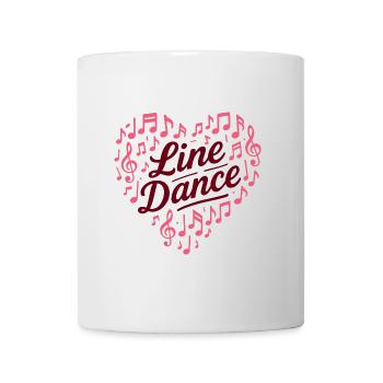 Danse en ligne - Danse avec le cœur - Musique Cadeau - Mug blanc - blanc - Devant