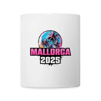 Mallorca 2025 Palmen - Tasse - Weiß - Vorne