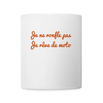 Je ne ronfle pas Moto - Mug blanc - blanc - Devant