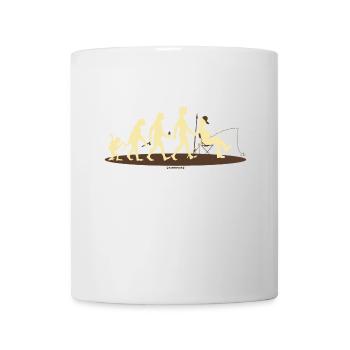 FUN - Evolution Angler - Geschenk - Bestseller - Tasse - Weiß - Vorne
