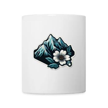 Bergblüte Patchmotiv - Tasse - Weiß - Vorne