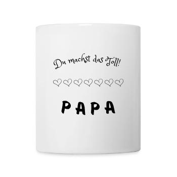 Herzliche Botschaft für Papa - Tasse - Weiß - Vorne