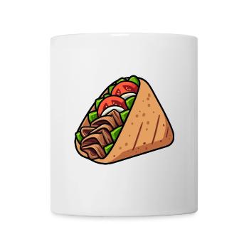 Döner Kebab Dürüm Yufka Sandwich Cuisine de rue allemande - Mug blanc - blanc - Devant