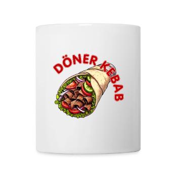 Döner Kebab Dürüm Yufka Sandwich Cuisine de rue allemande - Mug blanc - blanc - Devant