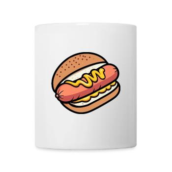 Délicieuse Bratwurst Brötchen Mustard Cuisine de rue allemande - Mug blanc - blanc - Devant