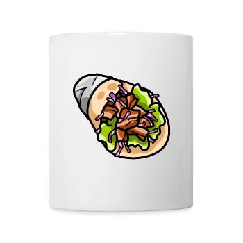 Lahmacun Döner Kebab Dürüm Yufka Sandwich Chou Rouge - Mug blanc - blanc - Devant