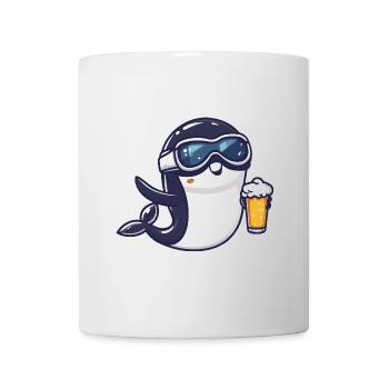 Baleine Après-Ski Bière Bande Dessinée - Mug blanc - blanc - Devant