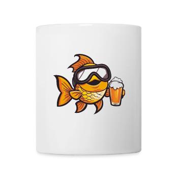 Goldfisch Apres Ski Bier Comic - Tasse - Weiß - Vorne