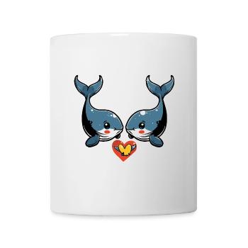 Wal Paar Valentinstag - Tasse - Weiß - Vorne