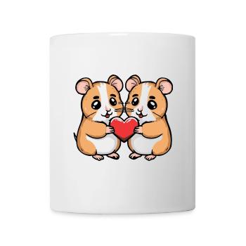 Hamster Paar Valentinstag - Tasse - Weiß - Vorne