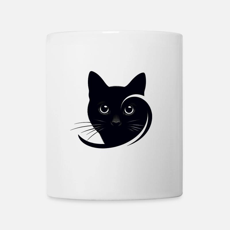 katzenportrait - Tasse - Weiß