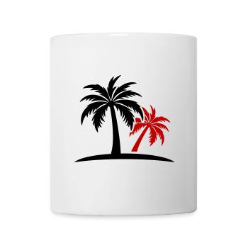 Palmen Insel - Tasse - Weiß - Vorne