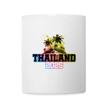 Thailand 2025 Palmen Bunt - Tasse - Weiß - Vorne
