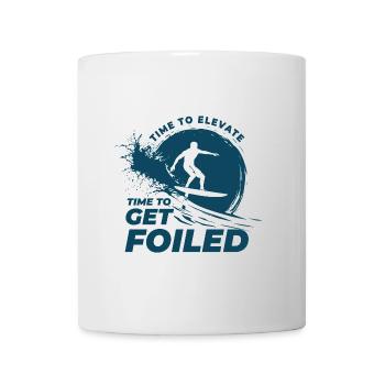 Le temps de se faire foiler, le temps de s’élever - Surfeur foil - Mug blanc - blanc - Devant