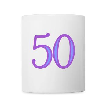 50. 50 YEARS. 50th ANNIVERSARY. 50 YEARS ANNIVERSARY. - Mug - white - Front