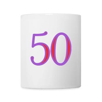 50. 50 YEARS. 50th ANNIVERSARY. 50 YEARS ANNIVERSARY. - Mug - white - Front