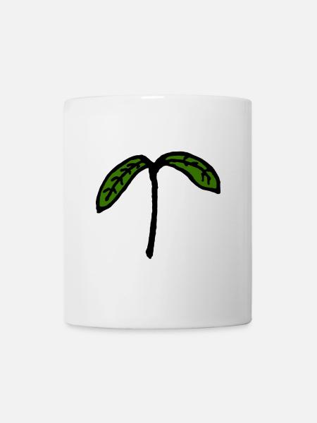 Sprössling Keimling Jungpflanze - Tasse - Weiß