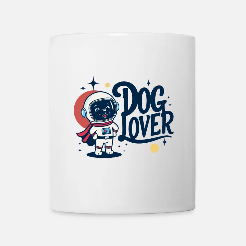 Cute dog as an astronaut in comic style - Mug - white