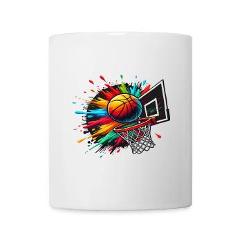 Colorful Basketball Tie Dye Color Splash Hoop Net - Mug - white - Front