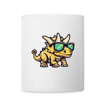 Dinosaur triceratops Cool Comic - Mug - white - Front