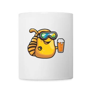 Schnecke Apres Ski Bier Comic - Tasse - Weiß - Vorne