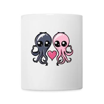 Oktopus Verliebt Valentinstag - Tasse - Weiß - Vorne